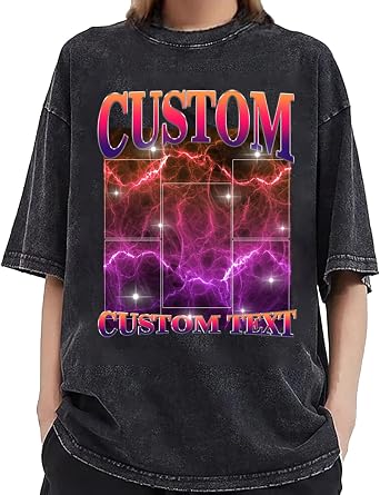 Custom Portrait Shirt for Men Women Portrait from Photo Shirt Girlfriend Face Shirt Boyfriend Retro Vintage Tee Shirt Couple