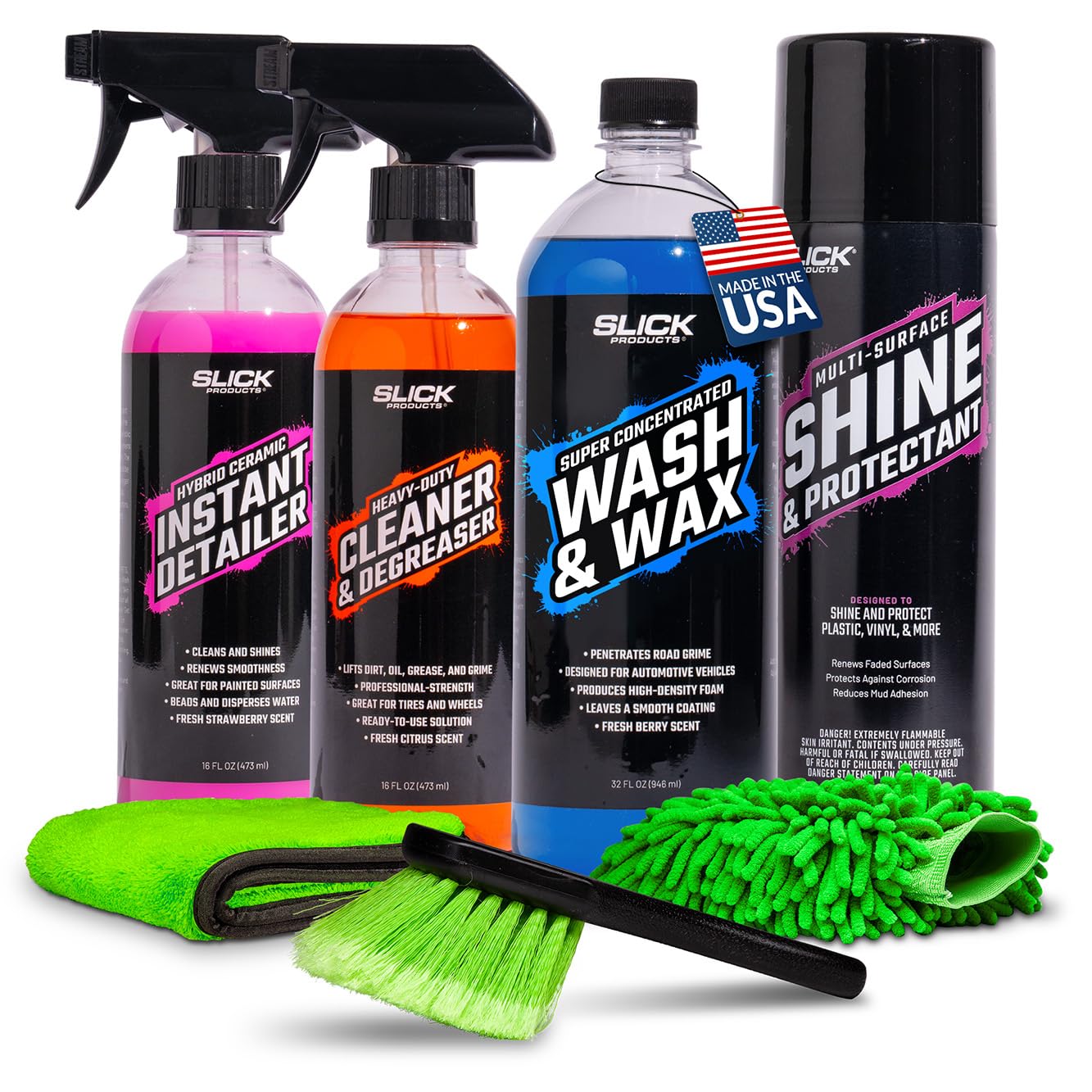 Slick Products Boat &amp; Jet Ski Complete Wash Kit - Clean, Shine &amp; Protect