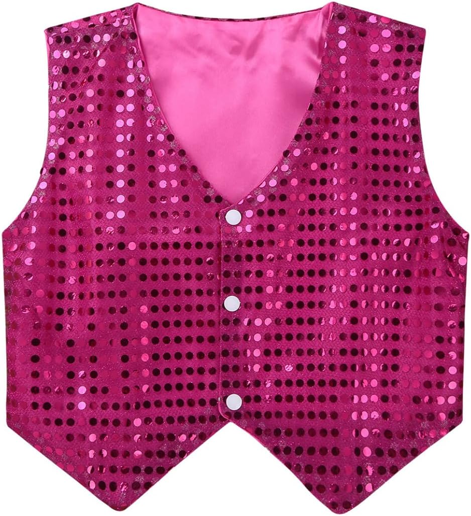 Boys Multi Use Sequin Vest Dance Performance Top