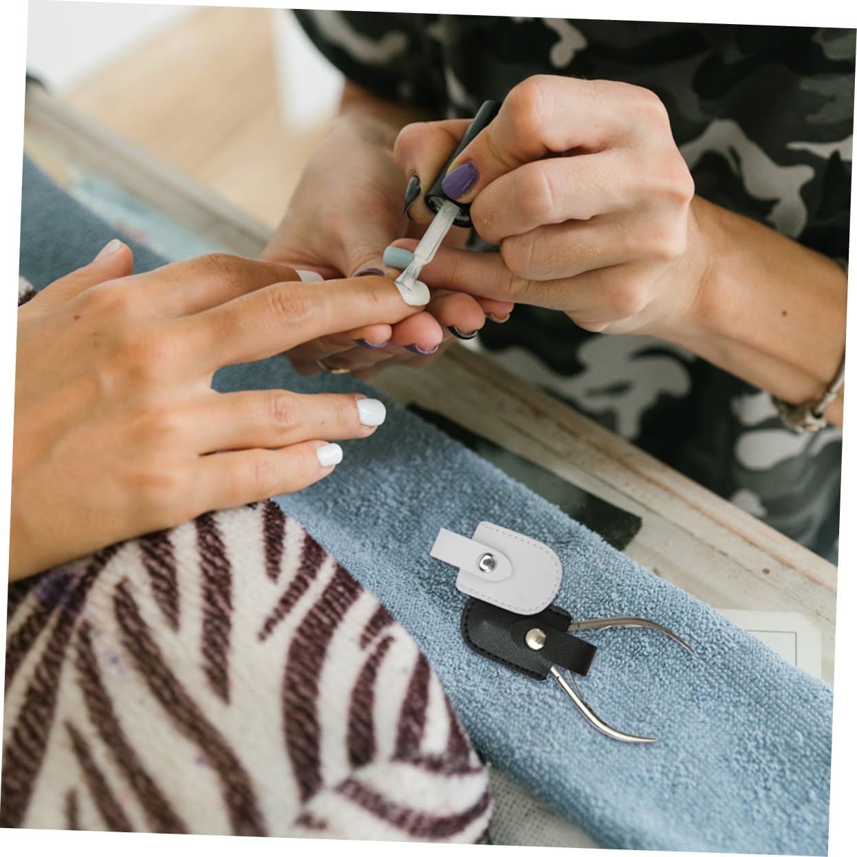 DOITOOL Sets Nail Scissors Pouch Holder Cuticle Scissors Cover Grooming Scissor Holder Storage Bag Stylish Design Pcs