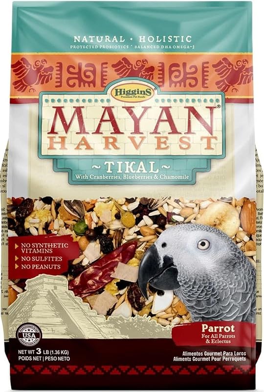 Mistura de sementes para papagaios grandes Higgins Tikal Blend com frutas, vegetais e legumes, 1,36 kg
