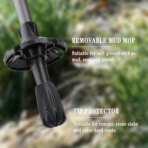 Miniatura 7 de FireHiking Bastones de senderismo ultraligeros 7075 de aluminio plegables de senderismo bastones telescópicos