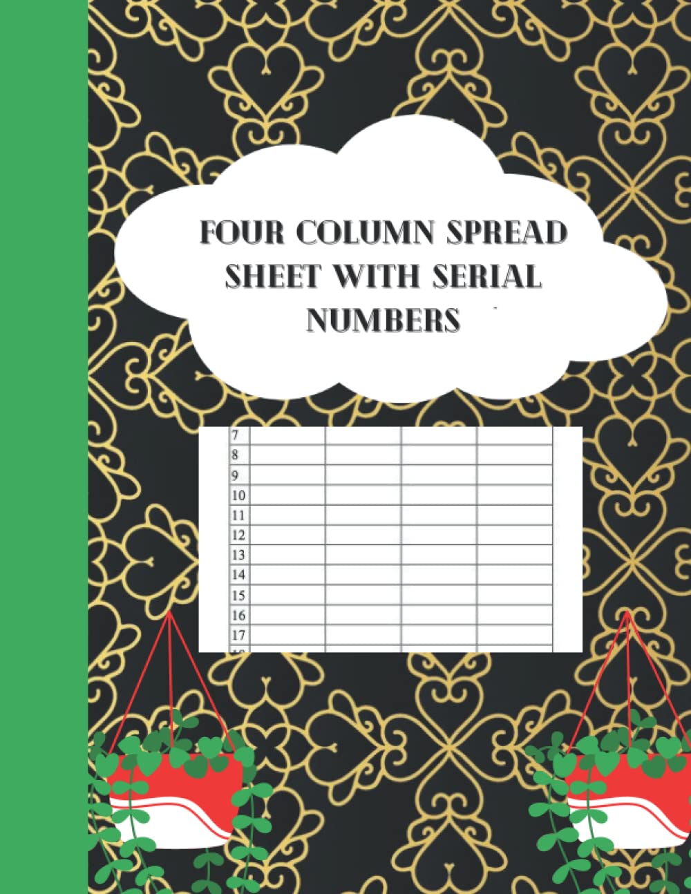 FOUR COLUMN SPREAD SHEET WITH SERIAL NUMBERS