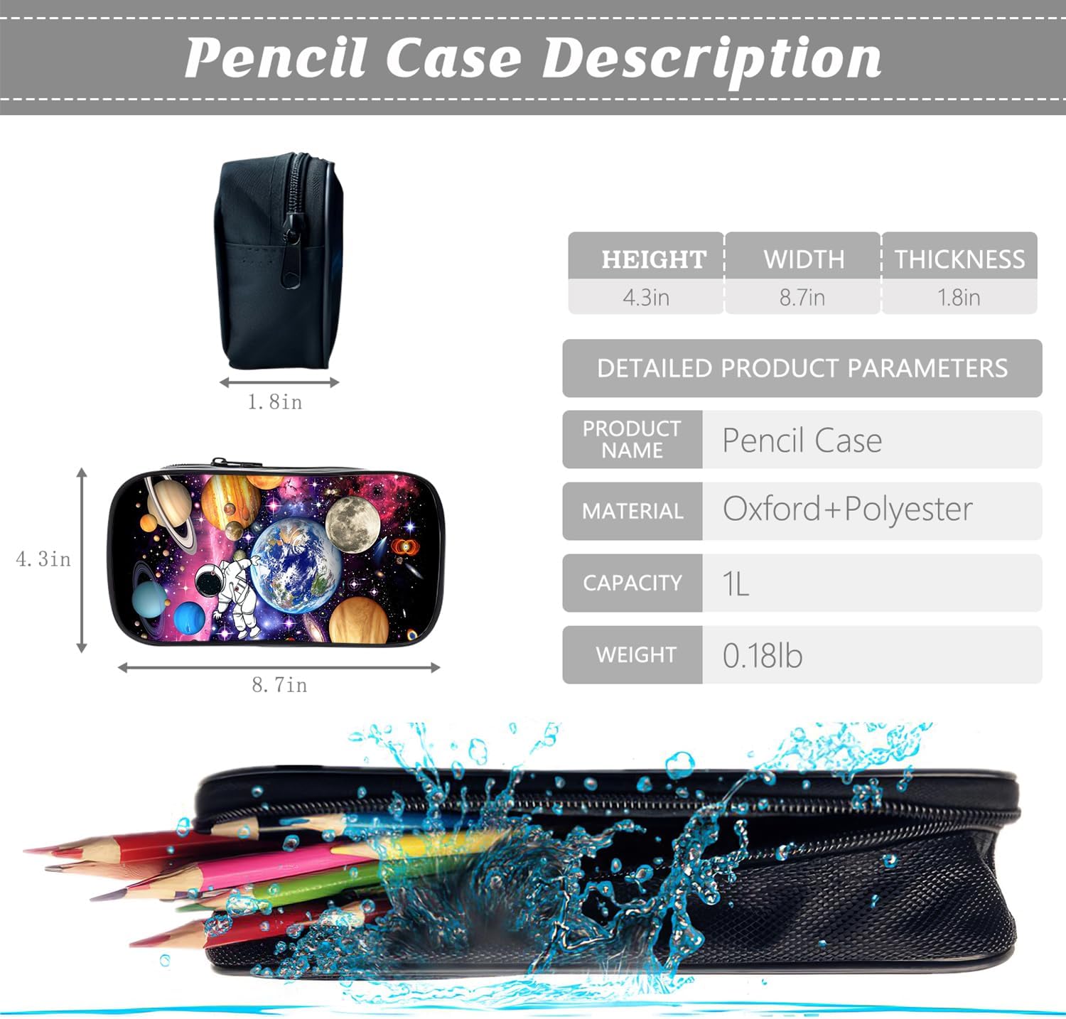 Kids Backpack School Bookbag 16inch Schoolbag With Lunch Box Bag And Pencil Case Set For Boys Girls - Image 7