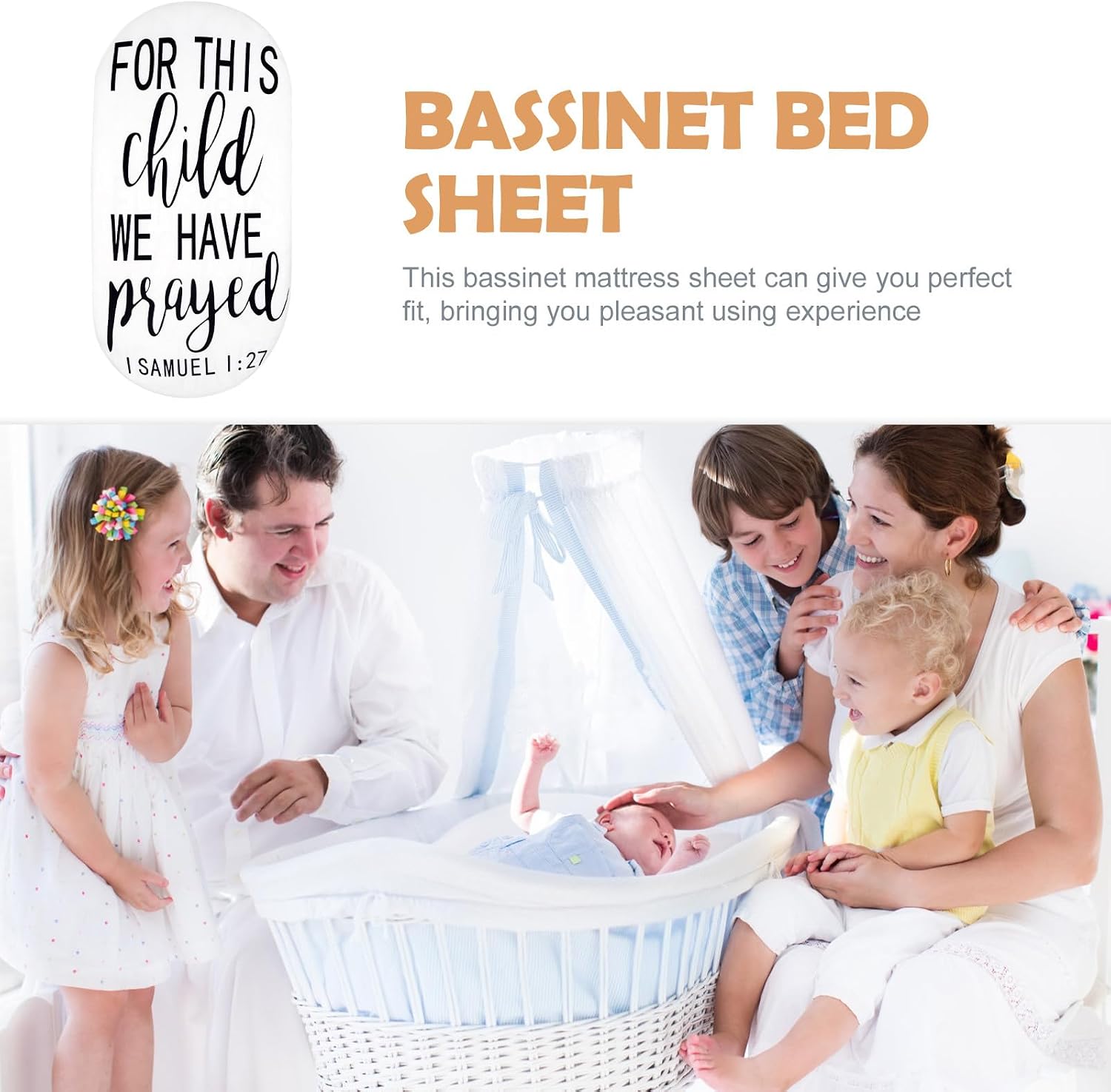 Breathable Fitted Bassinet Sheet for Boy Soft Mattress Cover with Chic Pattern Machine Washable Fade-Resistant Nursery Bedding for Cradle and Bassinet