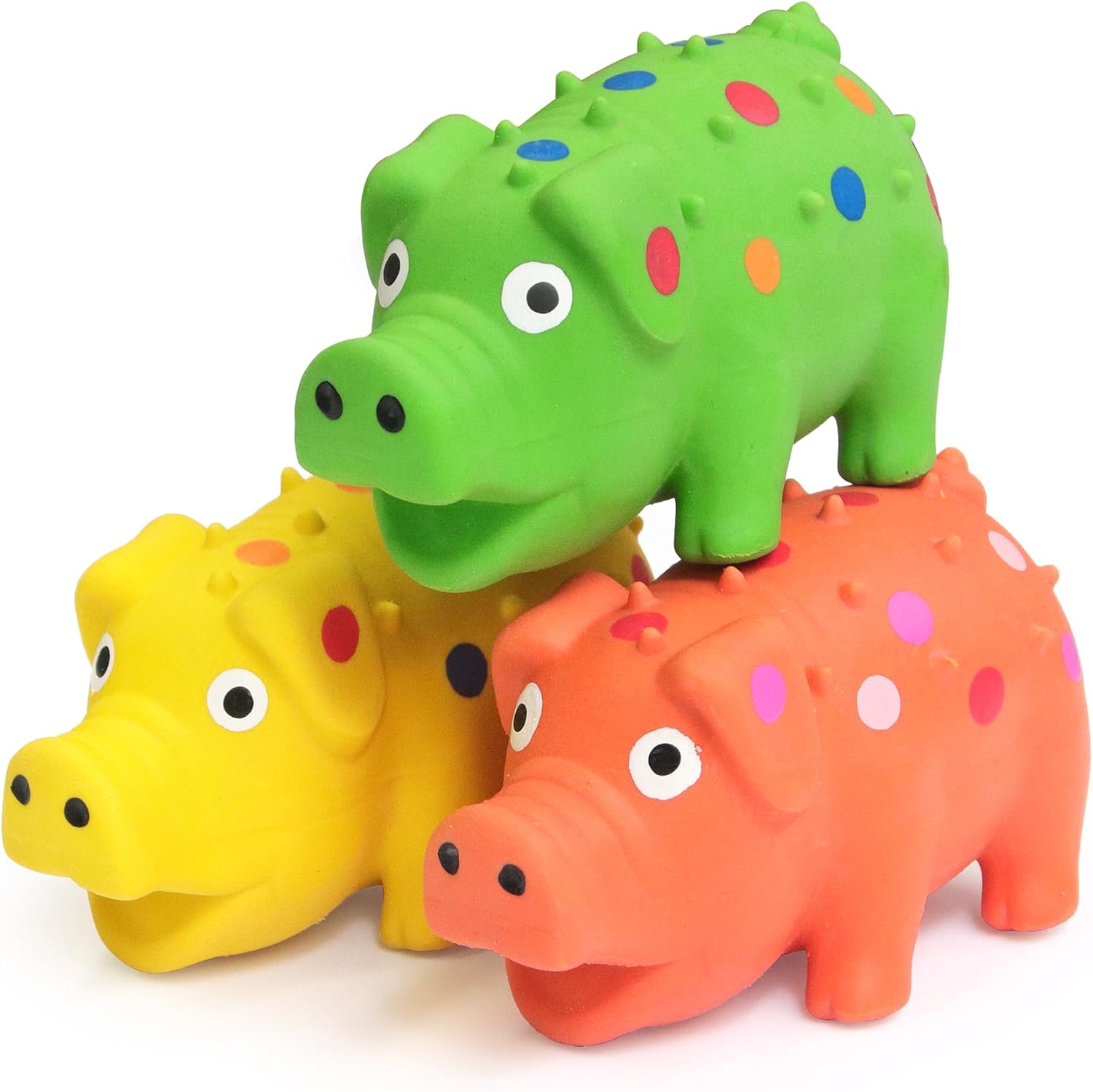 Pack de 3 Juguetes para Perros Cerditos Chirriadores de Látex