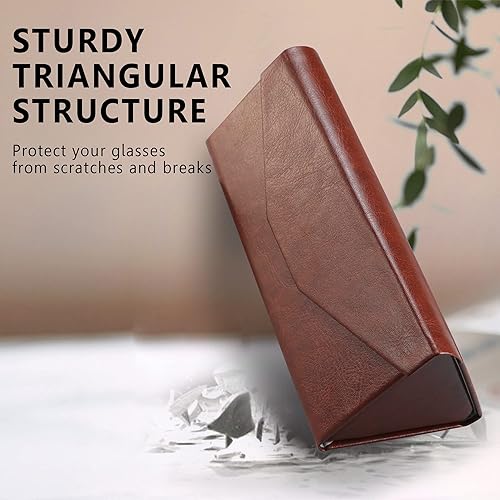 Miniatura 5 de VisionGlobal Paquete de 2 fundas rígidas para lentes con diseño plegable, funda portátil para gafas de sol para protección de lentes, ligera