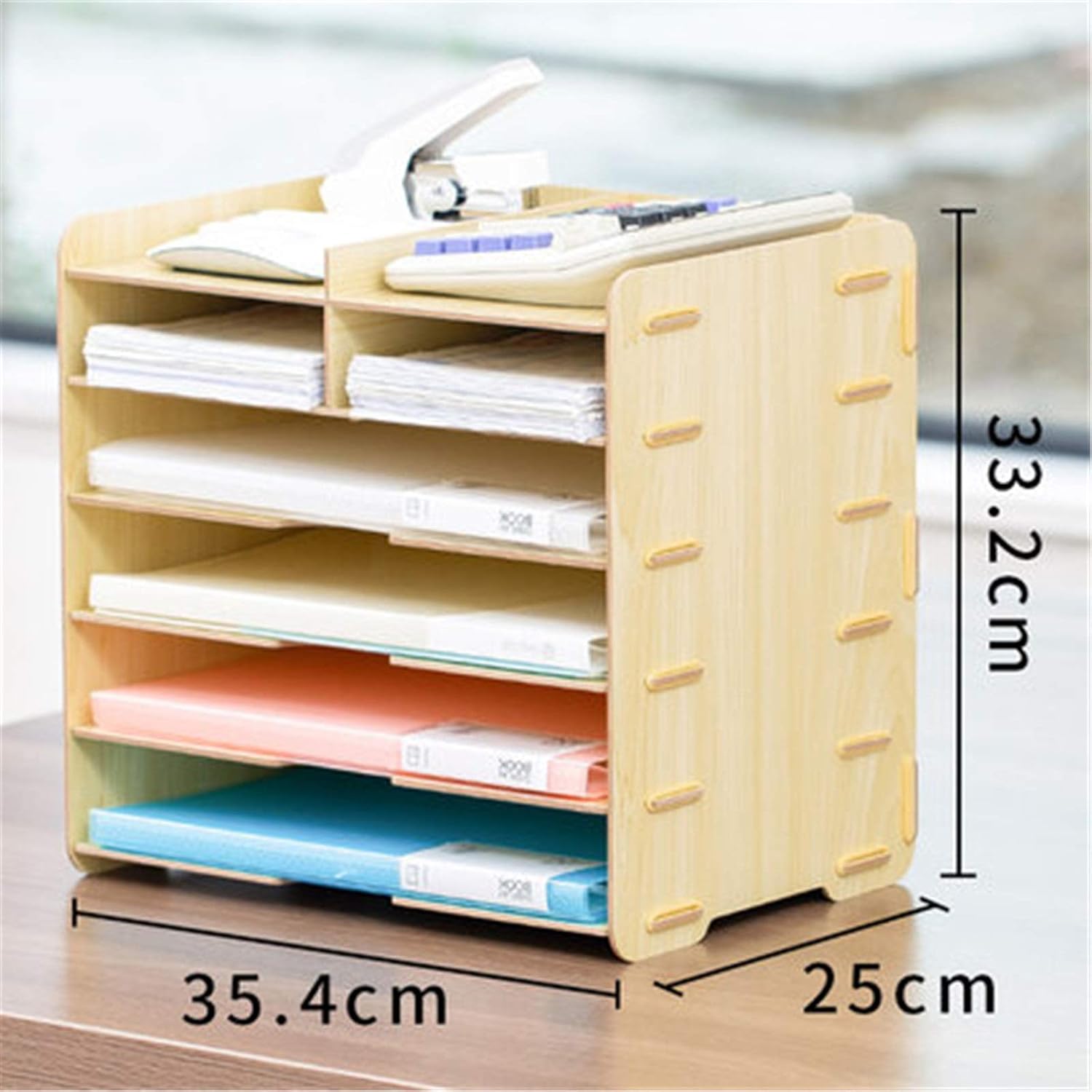 ファイルソーターオーガナイザーデスクトップデータストレージラックフォルダーストレージボックスファイルボックス事務用品文具データラック