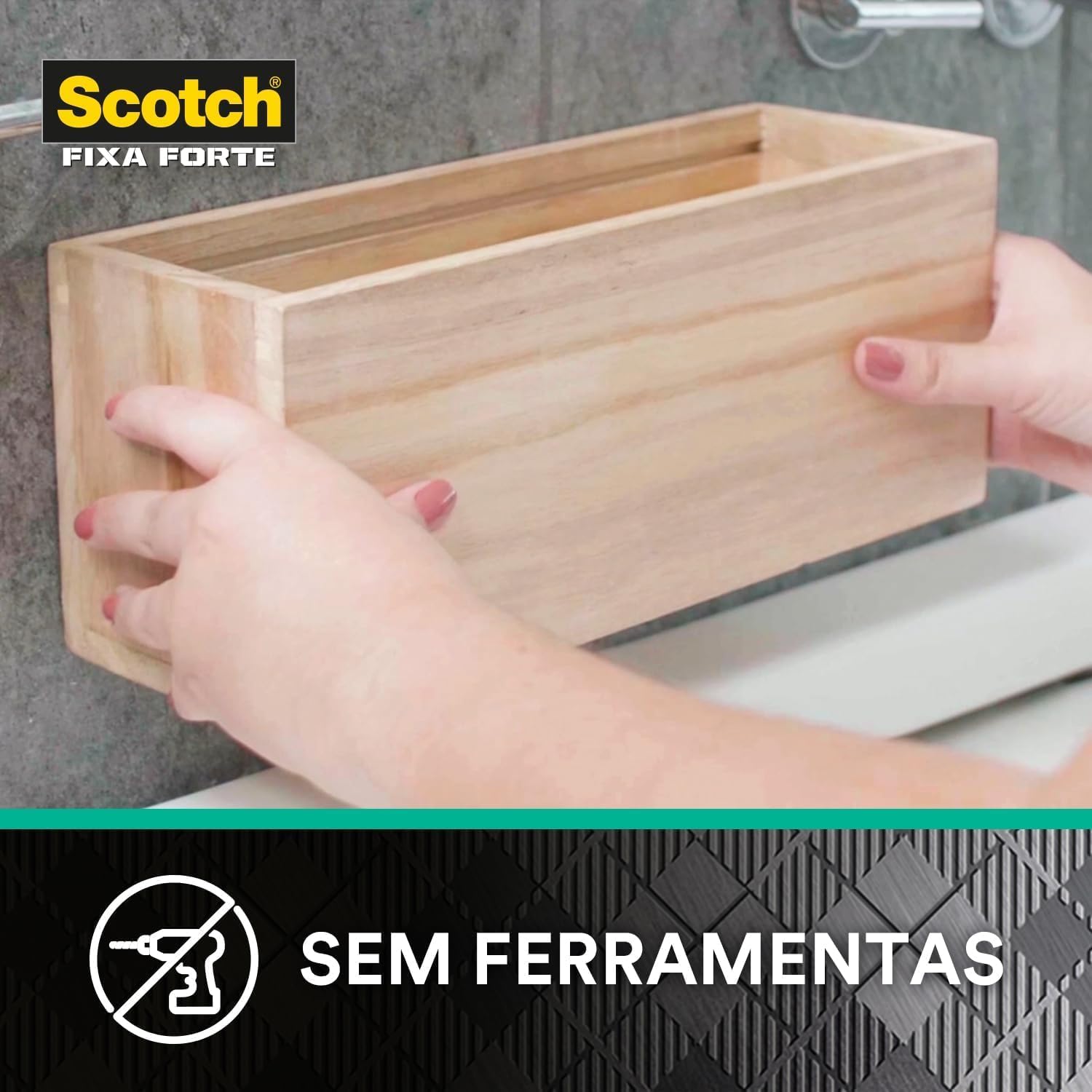 Scotch, 3M, Fixa Forte, Fita Dupla Face para Banheiro, 24mm x 1,5m Scotch, 3M, Fixa Forte, Fita Dupla Face para Banheiro, 24mm x 1,5m