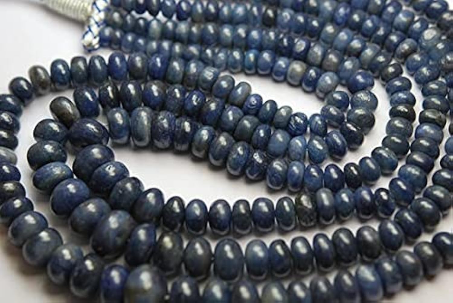 Saphir bleu de Madagascar rondelles shape 7-12mm pierres naturelles perles