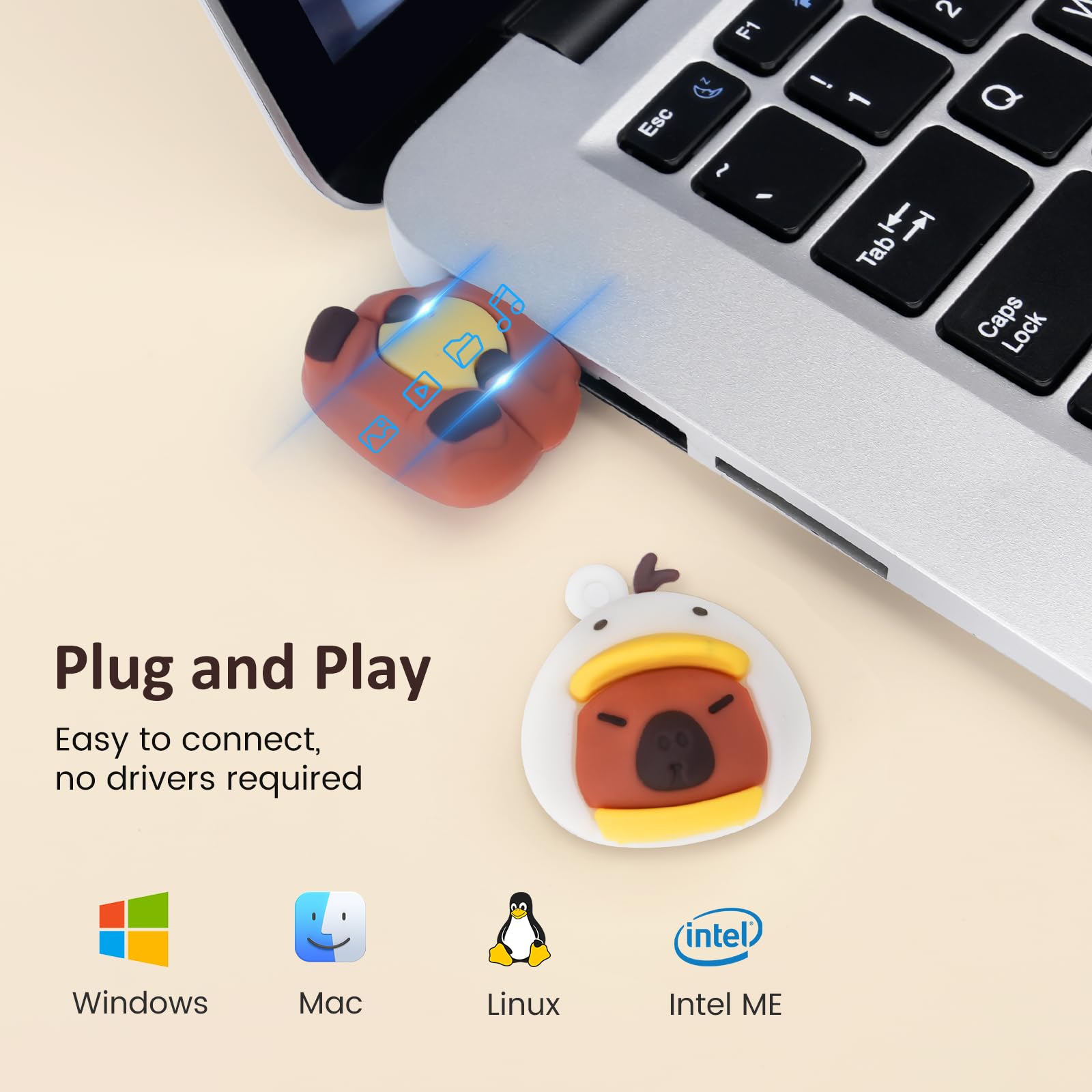 Uroczy pendrive USB 16 GB szybki pendrive USB Capybara Memory Stick odpowiednie prezenty dla dzieci studentów