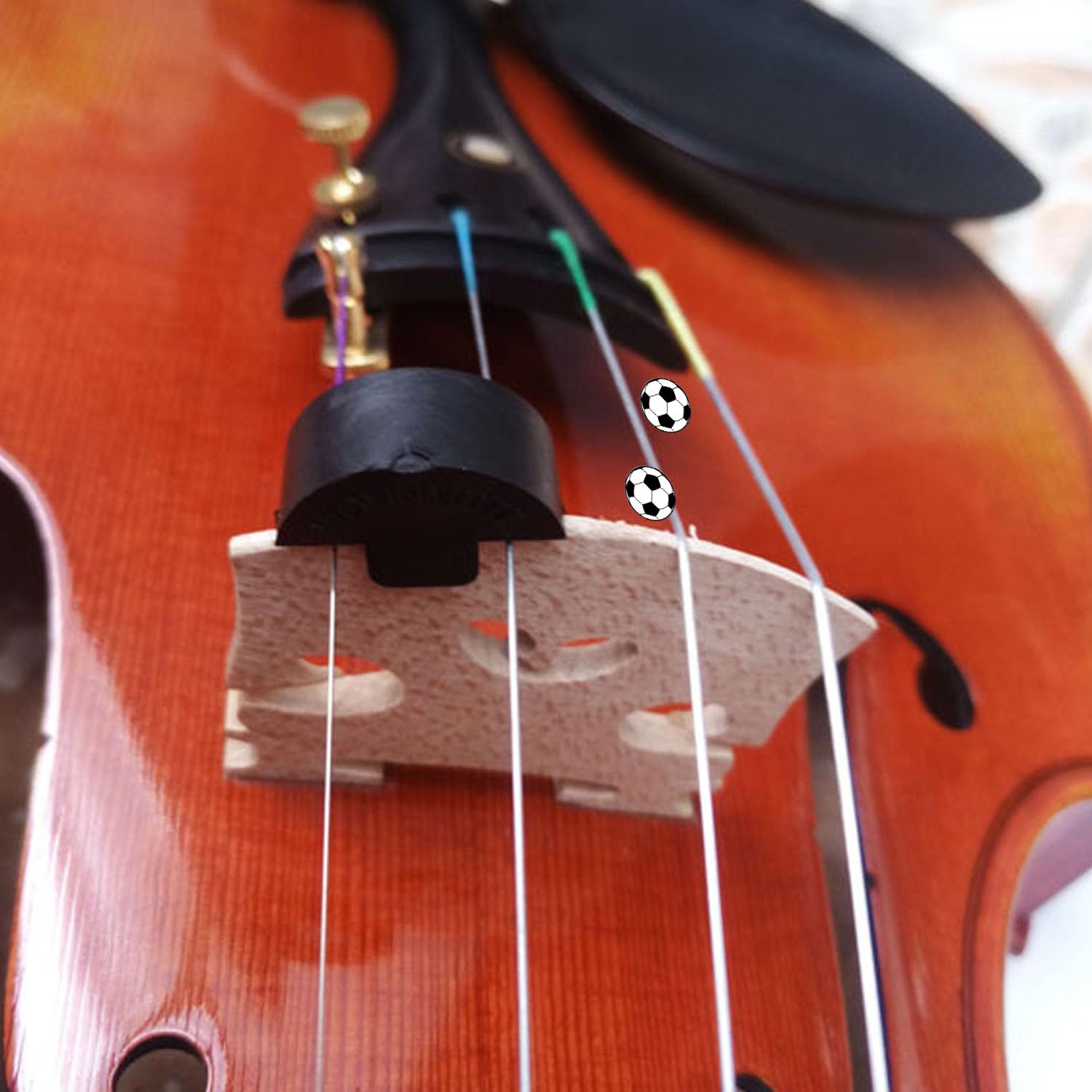 NIYATA 6 Pcs Sourdine de Violon, Sourdine en Caoutchouc, Sourdine de Violon Rubber, 3 Pcs Style Griffe et 3 Pcs Ronde Tourte Violin Mute Ultra Pratique Silencieux pour Instruments de Musique - Noir