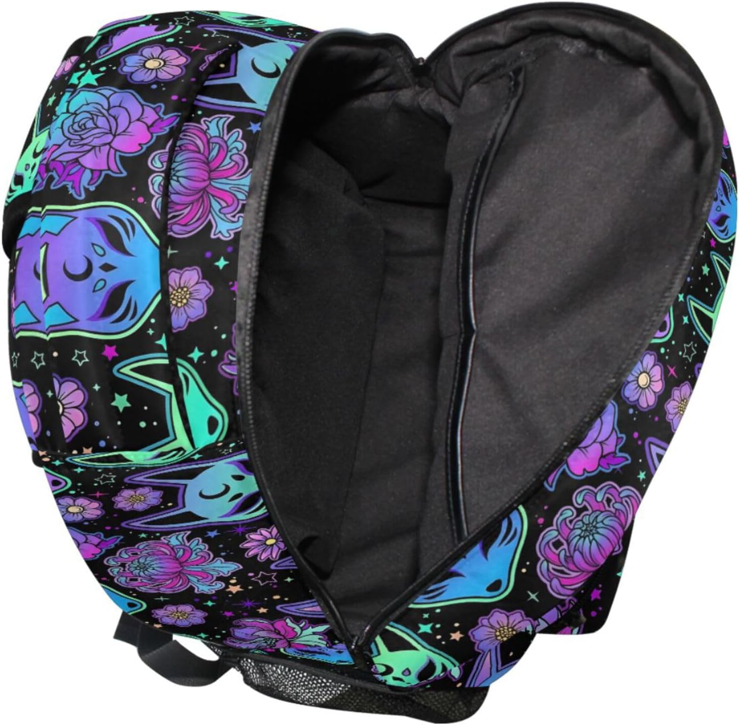 MNSRUU Student School Bag Magic Purple Fox Backpack for Girls Boys College Bookbag Laptop Rucksack Travel Backpack for Adult Teen Casual Daypack