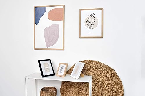 Miniatura 4 de DEHA Design, Made in Germany - Portarretratos de 12 x 16 pulgadas, acabado de roble natural, marco de madera, colección Fontana moderna europea para