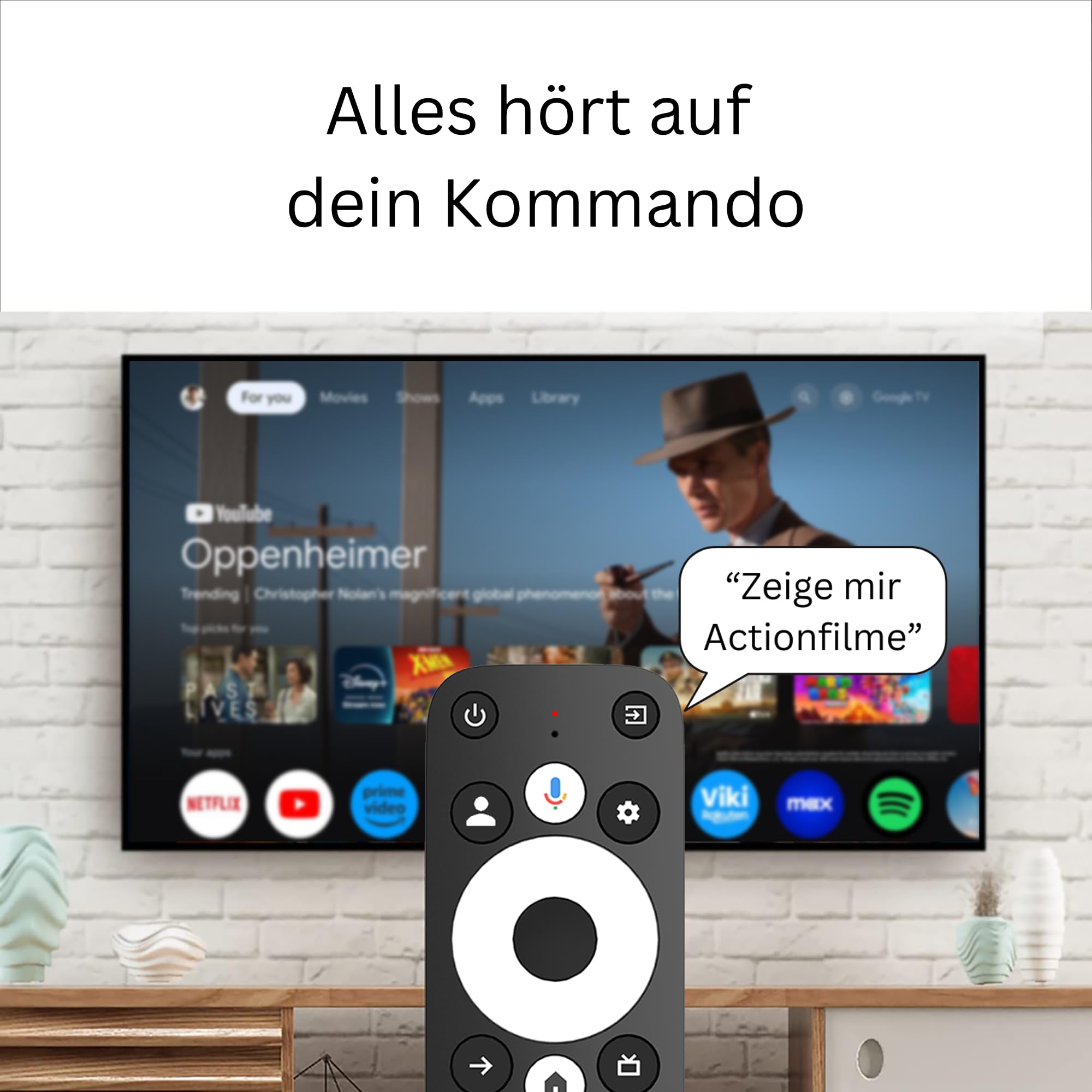 GD2 4K Streaming Box - Google TV Smart Mediaplayer, Unterstützt Netflix & Prime in 4K, AV1, HDR10+, LAN, 2X USB, Dualband WiFi, Sprachsteuerung