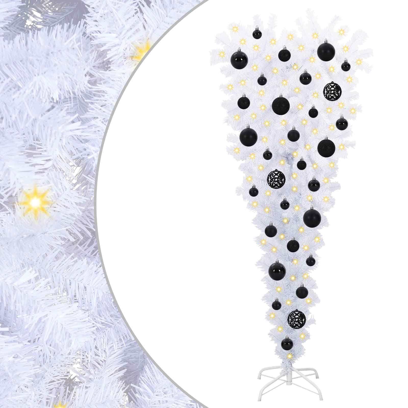 Albero di Natale Bianco 120 cm PVC e Acciaio