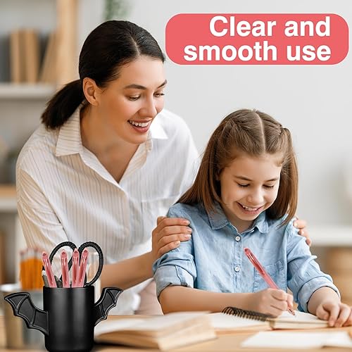 Miniatura 6 de WY WENYUAN Bolígrafos retráctiles de 1.0 mm de tinta negra bolígrafos ligeros de secado rápido para una escritura fluida, suministros para oficina y