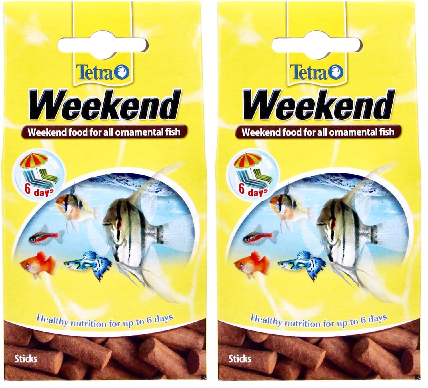 Tetra Min Weekend – Palitos compactos para la alimentación de Todos los Peces Ornamentales Durante el Fin de Semana o hasta 4 días, 20 Unidades (Paquete de 2)