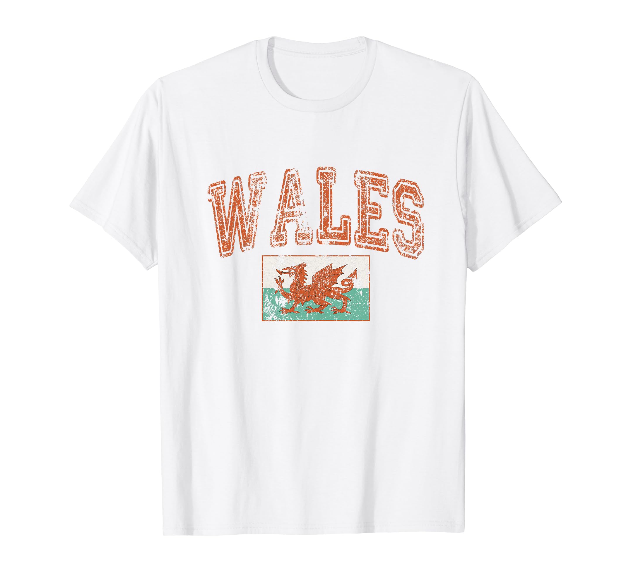 ThreadrockVintage Retro Faded Wales Flag Welsh Pride T-Shirt