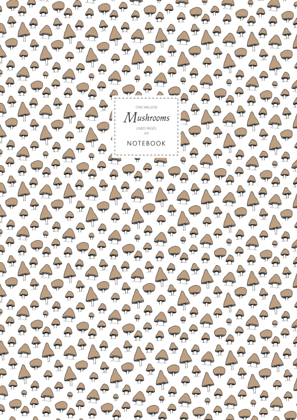 One Million Mushrooms Notebook, Lined Pages