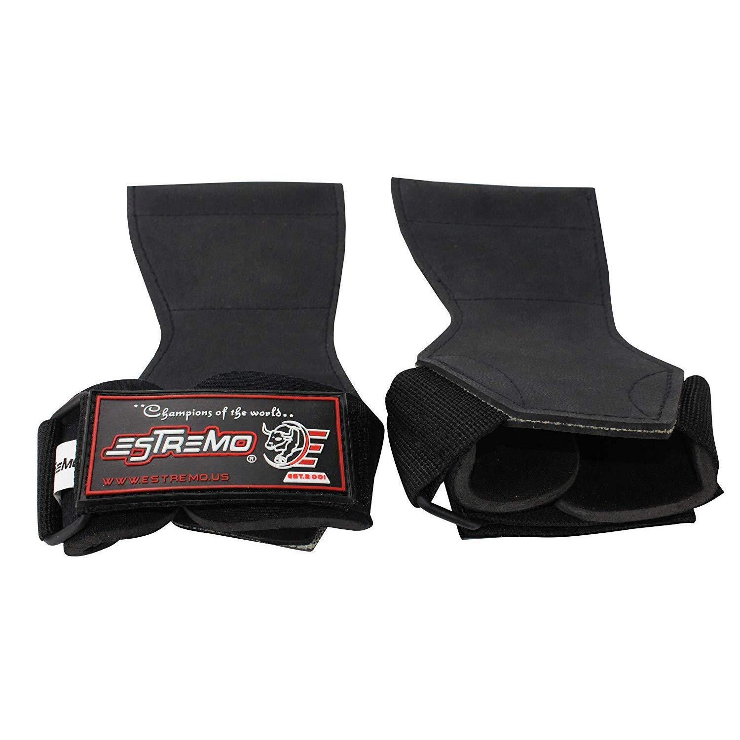 ESTREMO Lifting Grips with Power Soft Grip for Deadlifts Weightlifting Wrist Straps Gloves, Rows, Pull Wraps Ups Non-Slip Grips Support Bodybuilding.
