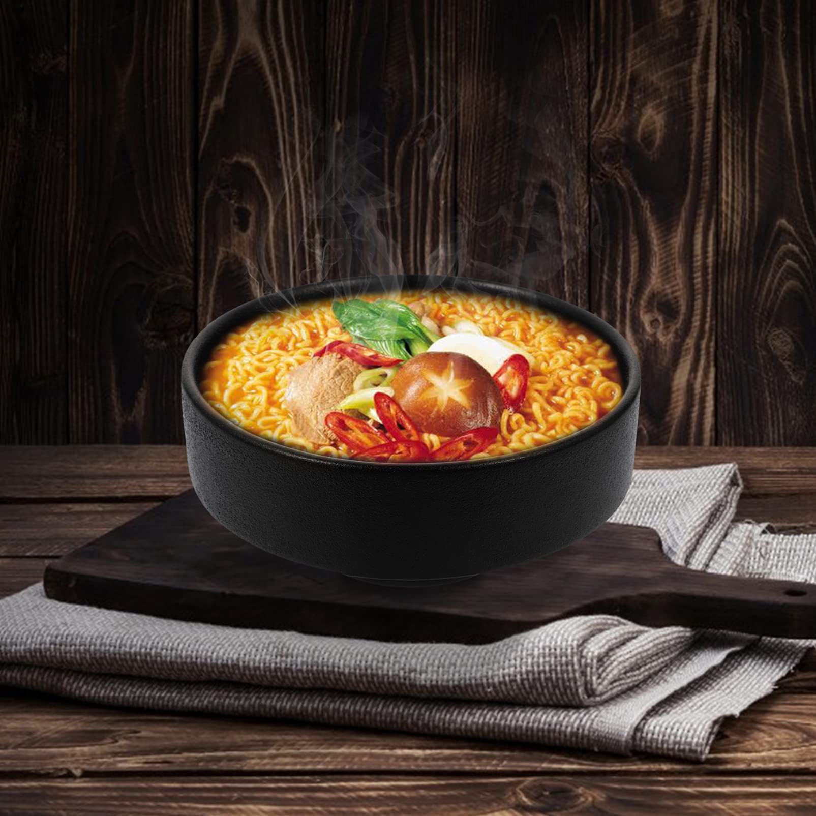 Keramische Ramenschüssel Mit Deckel 6,5 Zoll - Vielseitige Suppenschüssel