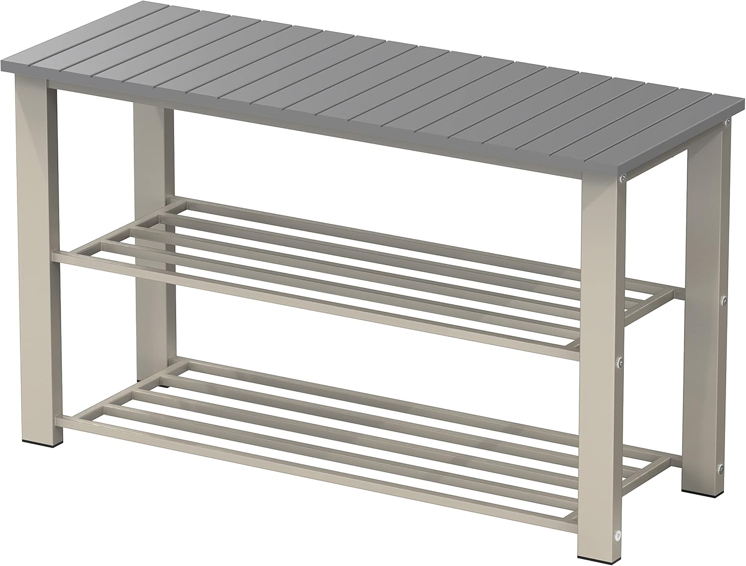 Simple Houseware Shoe Storage Bench for Entryway, Grey
