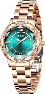 NIBOSI Watches for Woman Analog Quartz Rose Gold Fashion Luxury Ladies Wrist Watch Diamond Stylish Elegant Watches Waterproof