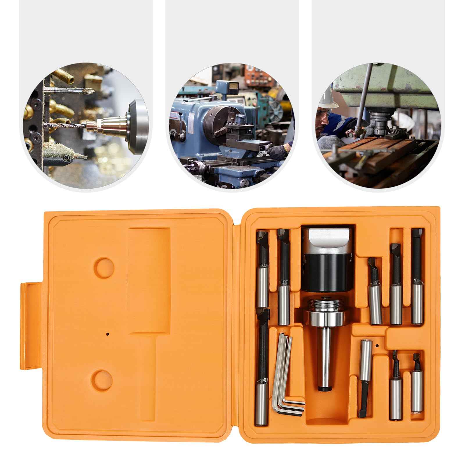 MT2-F1-9 - Set di punte per trapano, 9 pezzi, testa di foratura di precisione, 10-125 mm, testa di foratura portatile, set di attrezzi per fresatura e trapani