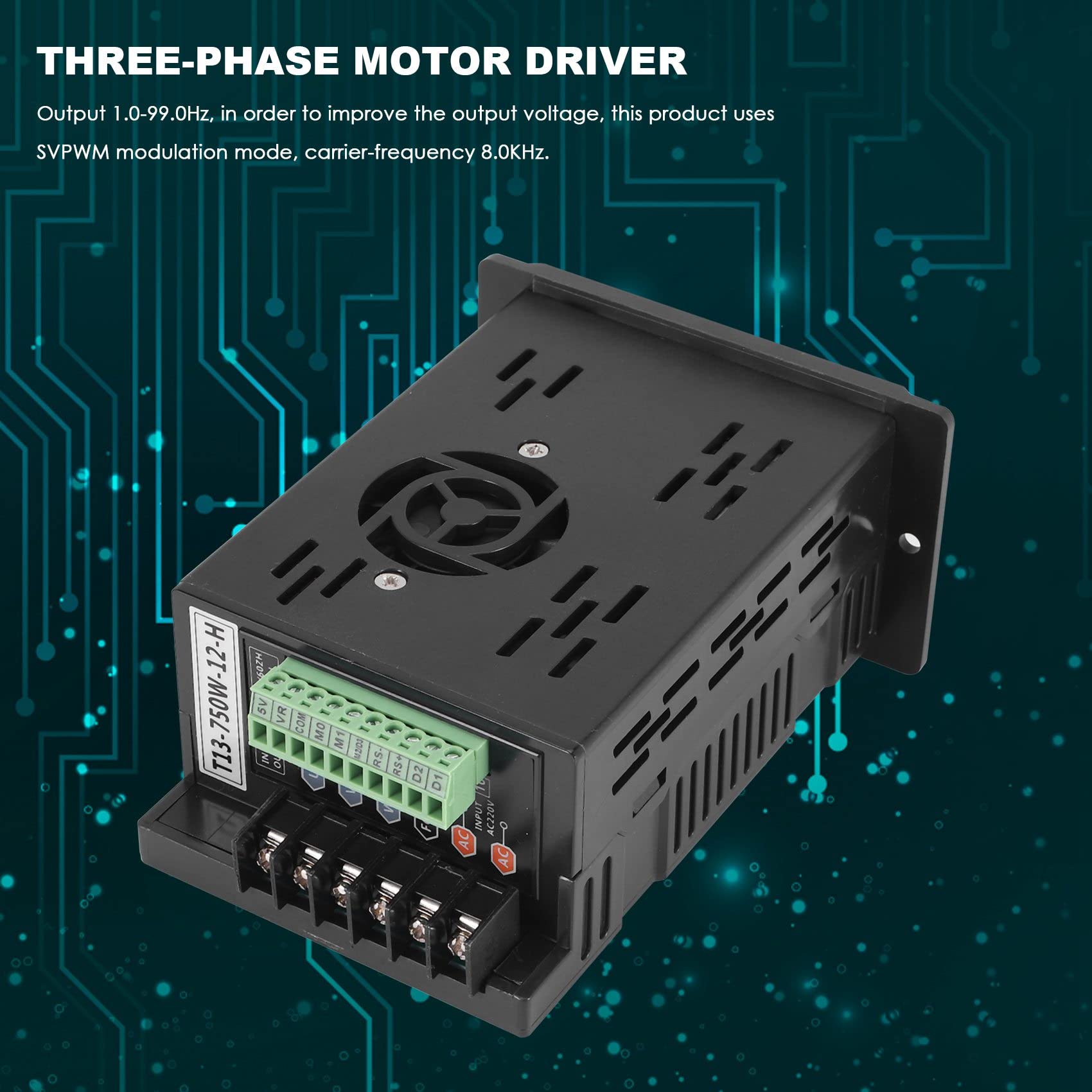 Convertitore Di Frequenza Monofase 220V A Trifase 750W - Con Display Digitale, Uscita 1-99 Hz