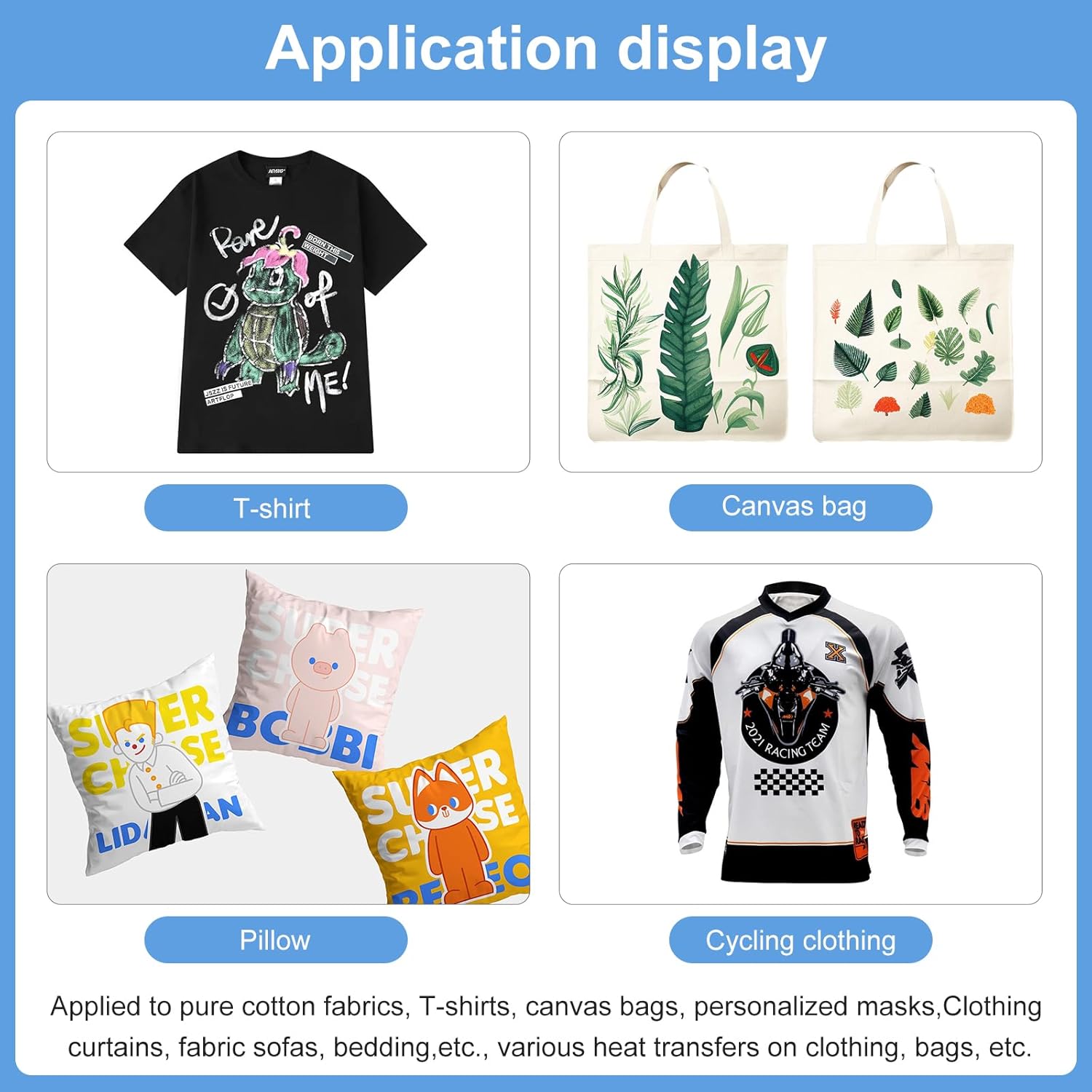 DTF ink 1500ML, Premium DTF Printer Ink for PET Film Heat Transfer, Refill Ink for ET-8550 ET-2850 L1800 XP-15000 P600 P400 F1080 TX800 L800 1430 I3200 DX5 DX7 etc. Printers(250MLx 6, 2W B C M Y)