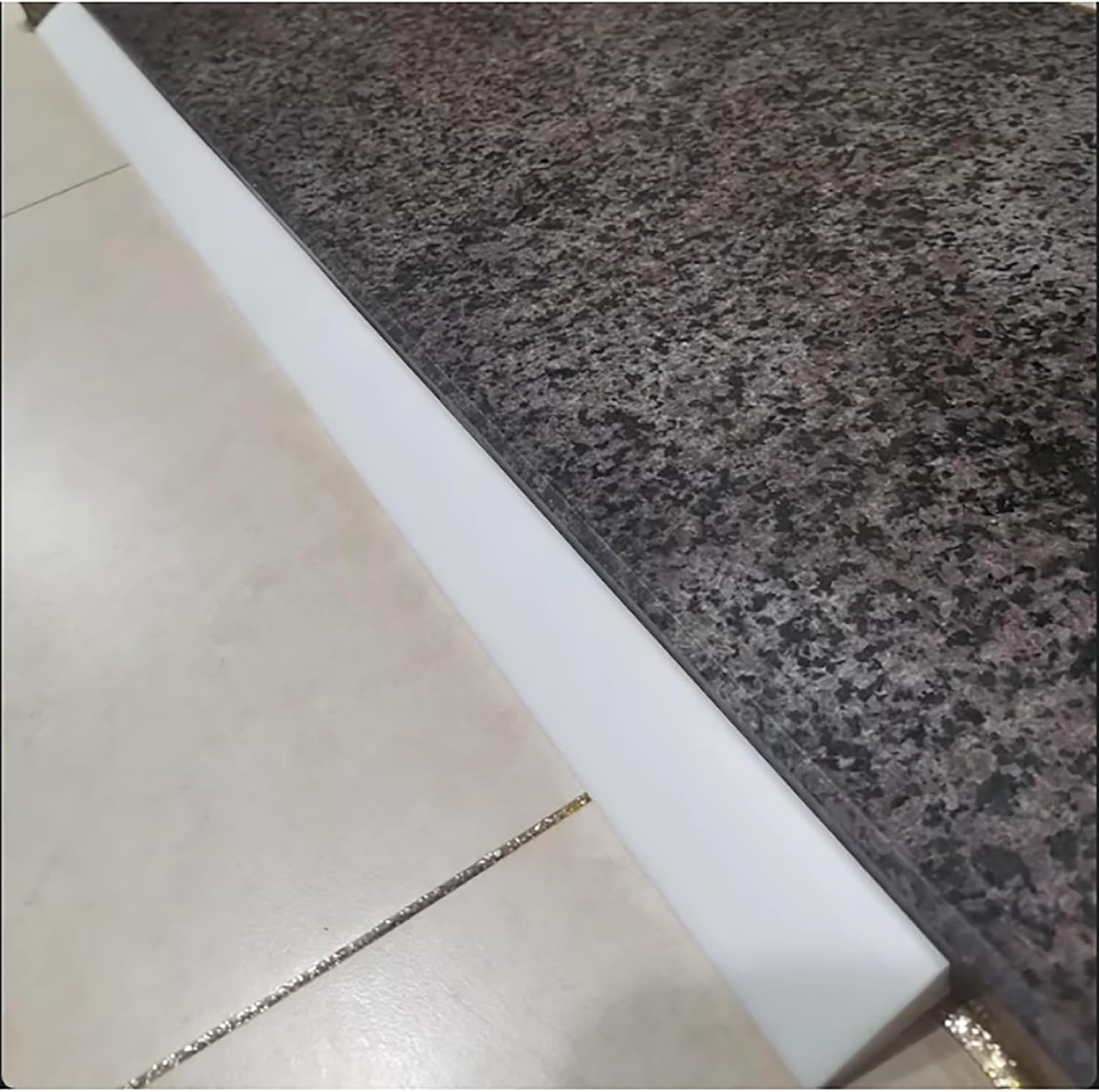 Ramp Mat, Threshold Ramp Doorways Ramp Strip, Non Slip Ramp, for Sweeping Robot Bathroom Living Room(Milk,50x5x3cm)