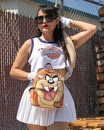 Miniatura 7 de Loungefly Warner Brothers Looney Tunes Tasmanian Devil - Mochila de felpa para mujer, Varios colores, Ltbk0007