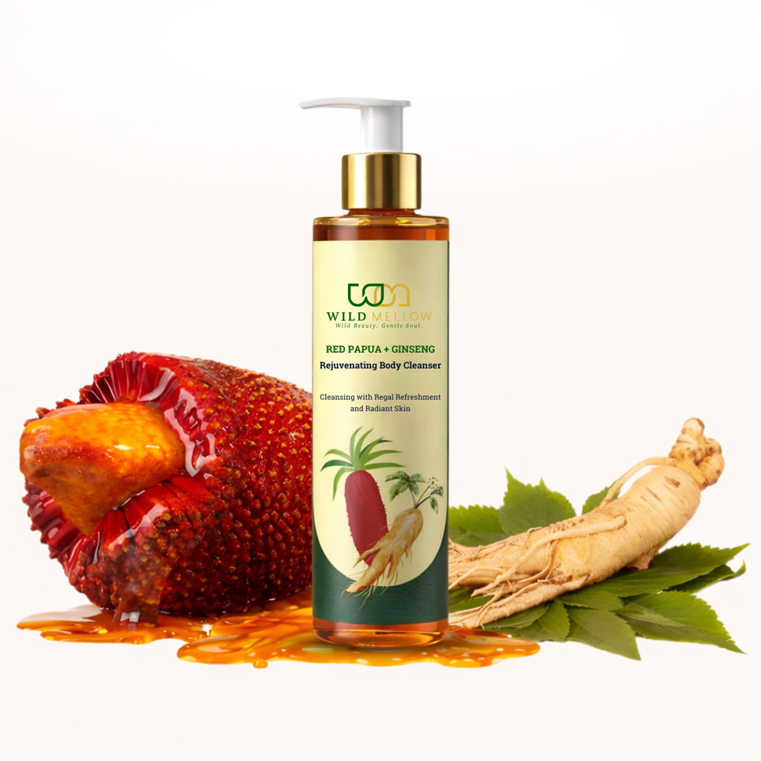 Wild Mellow Red Papua+Ginseng Brightening Body Cleanser, Reduces Acne, Dark Spots & Uneven Skin Tone, 200ml-image-39