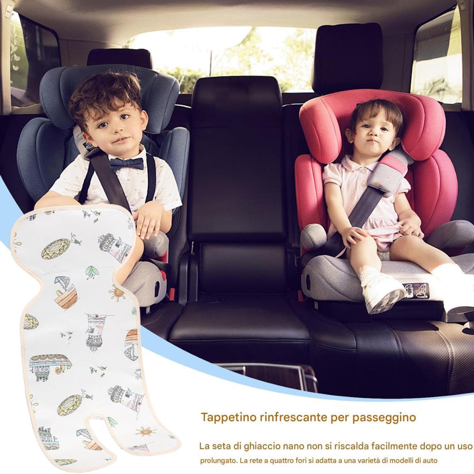 Cuscino Refrigerante Per Seggiolino Auto - Il Dispositivo Di Raffreddamento Per Seggiolino Auto Mantiene Il Bambino Rinfrescato Nelle Calde Giornate Estive, Cuscino Refrigerante Ṕer Śeggiolino Áuto Pe