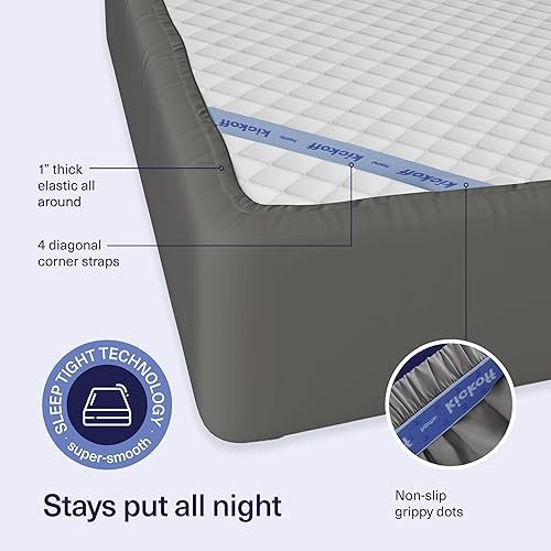 Miniatura 3 de SleepTight  - Juego de sábanas refrescantes prémium 100% de bambú con bolsillo profundo para personas que duermen con calor que absorben la humedad,