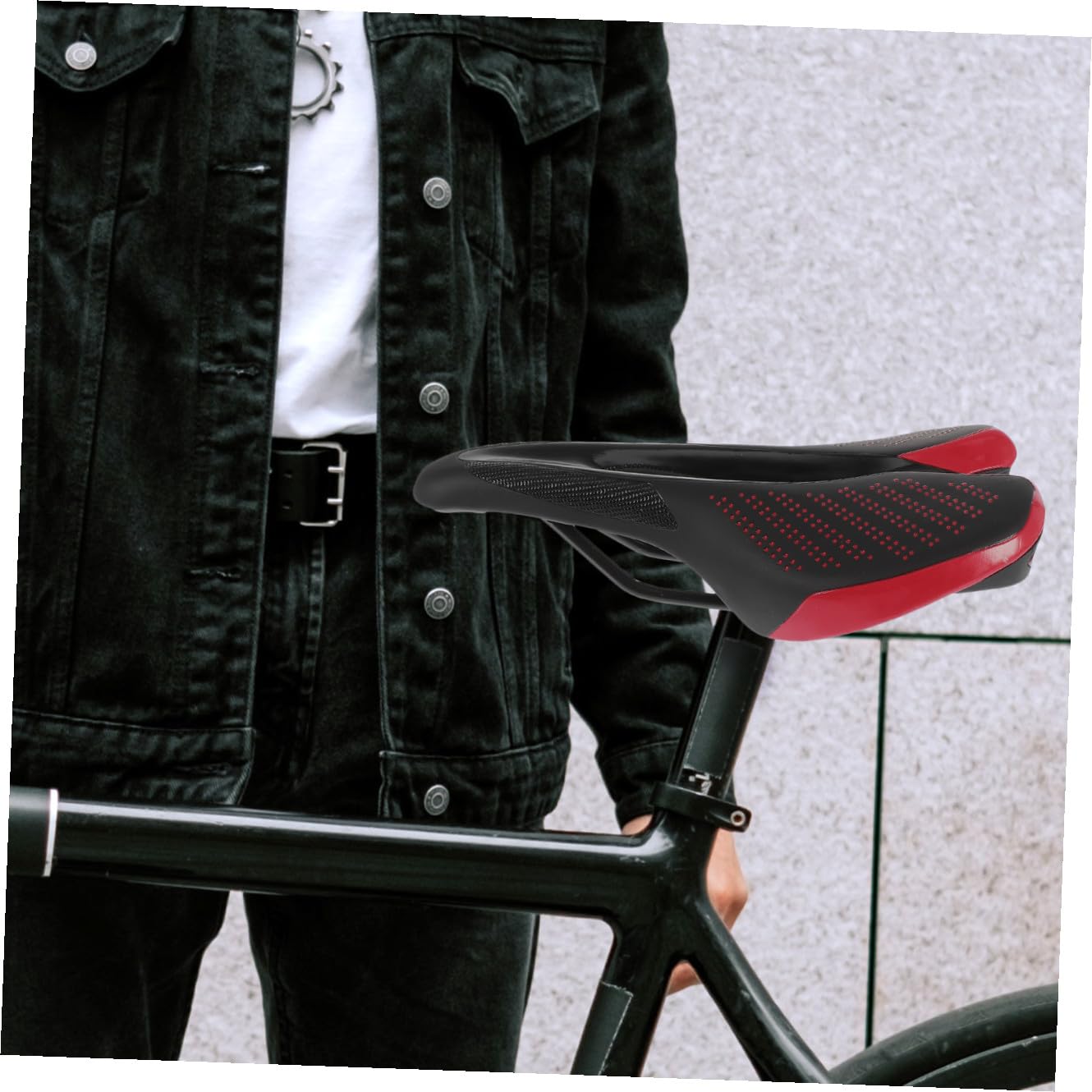 BESTonZON Seggiolino per Bicicletta Cuscino del Sedile della Bici Mountain Bike Imbottito Posto a Sedere Sella slipmat seggiolino Bici con Luce Fornitura Bici Bici Poliuretano