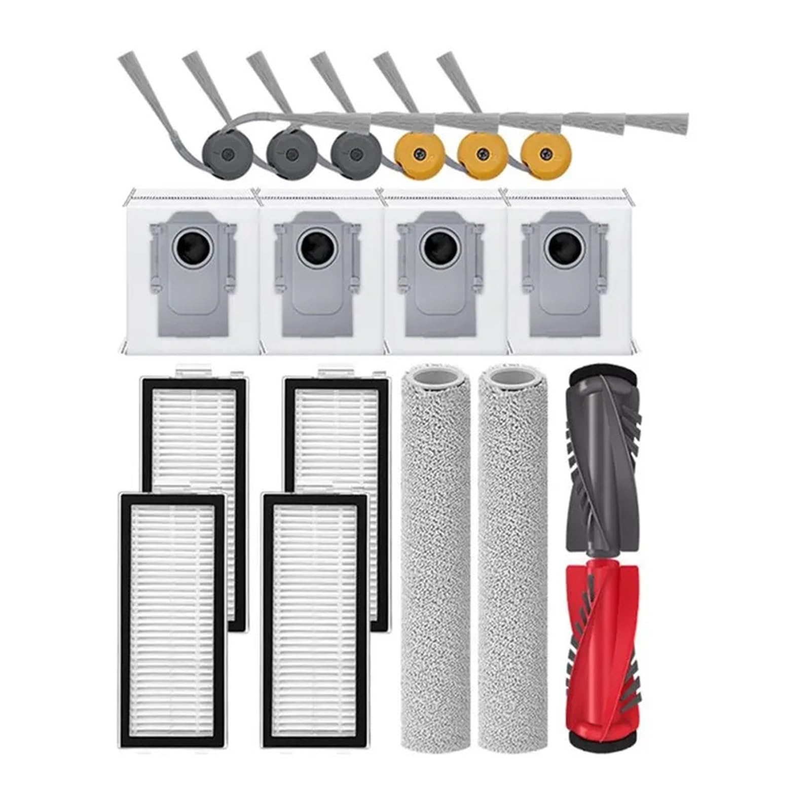 Generisch Bürstenfilter-Rollen-Moppbeutel-Set, kompatibel mit Roborock