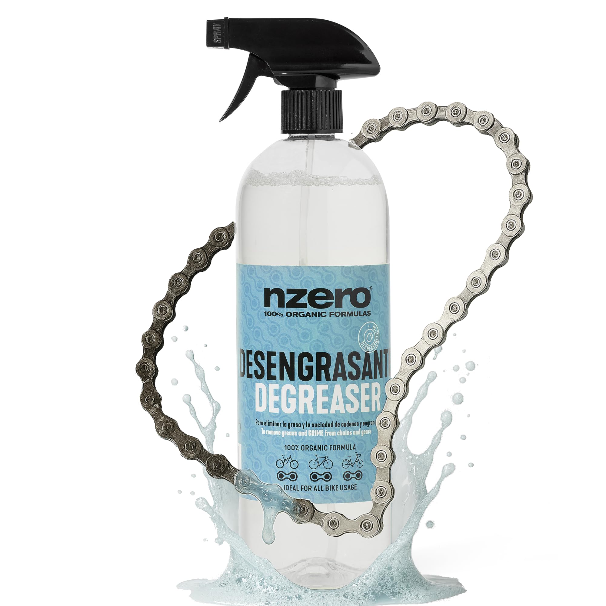 NZERO Bike DEGREASER and CLEANER | Increased Efficiency, reduced chemical content | Clear | 1L