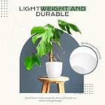 Utopia Home Boîte de 10 - Pots de plantes en plastique - Planteurs pour Plantes Intérieures Saucer Tray - Pots de chambre de bébé à l'intérieur avec trous de drainage, pot sucillant (blanc)