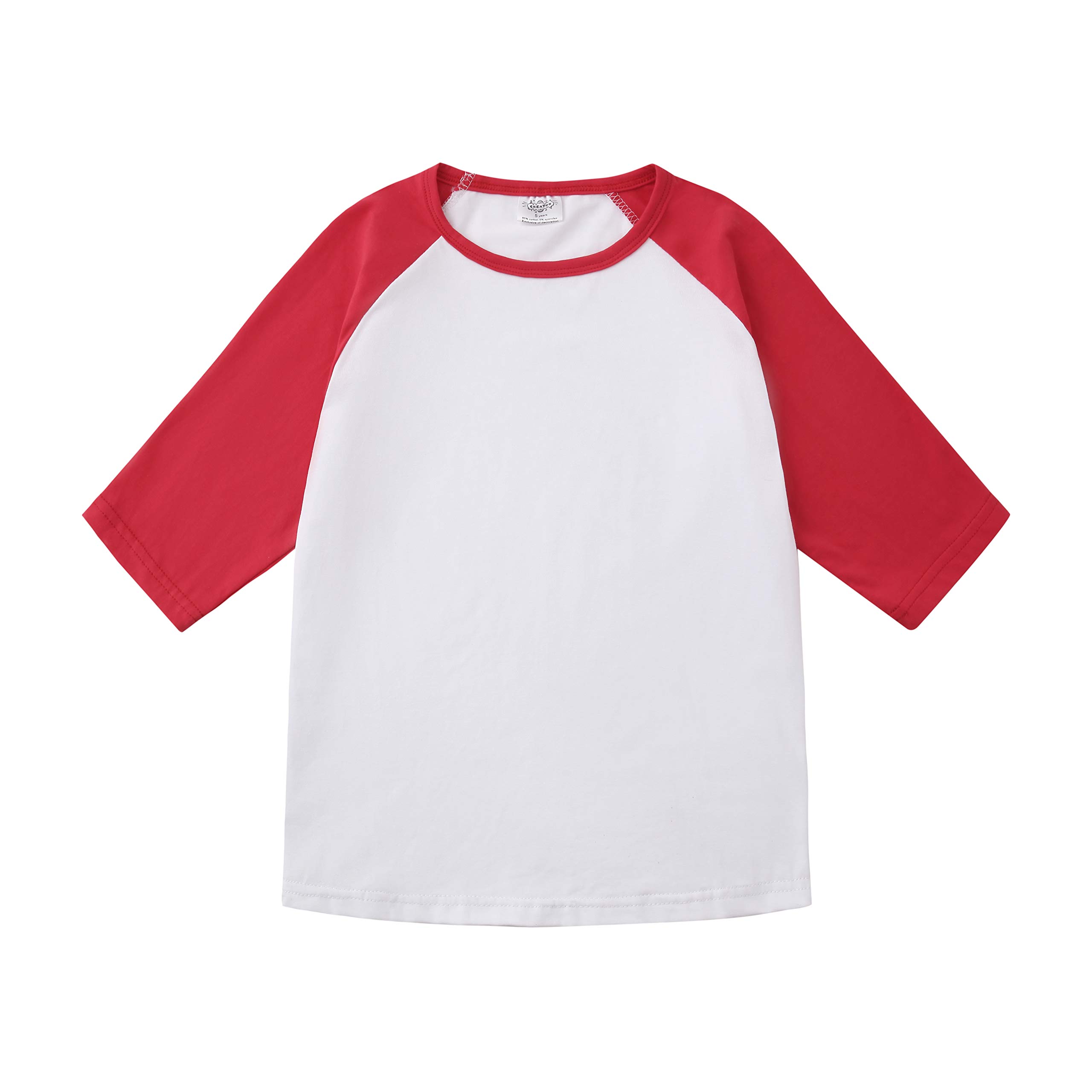 CREATOR Toddler Baby Girls Boys 3/4 Sleeve Shirts Raglan Shirt Baseball Tee Cotton T-Shirt