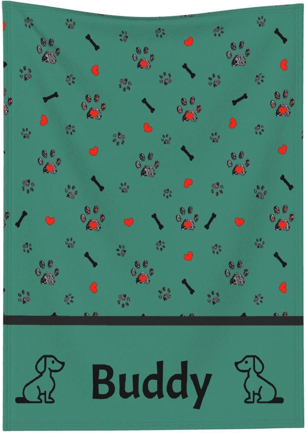 Dog Paw Blanket, Dog Paw Christmas Santa Claus Xmas Truck Blankets, Gift for Girls Dog Paw Lover, 60"x80" Soft Lightweight Plush Throw Blanket for Couch Bed Sofa Decoration