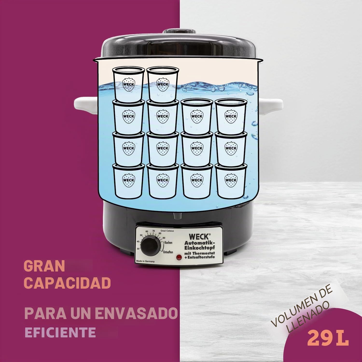 Weck WAT 14A - Esterilizador (2000 W)