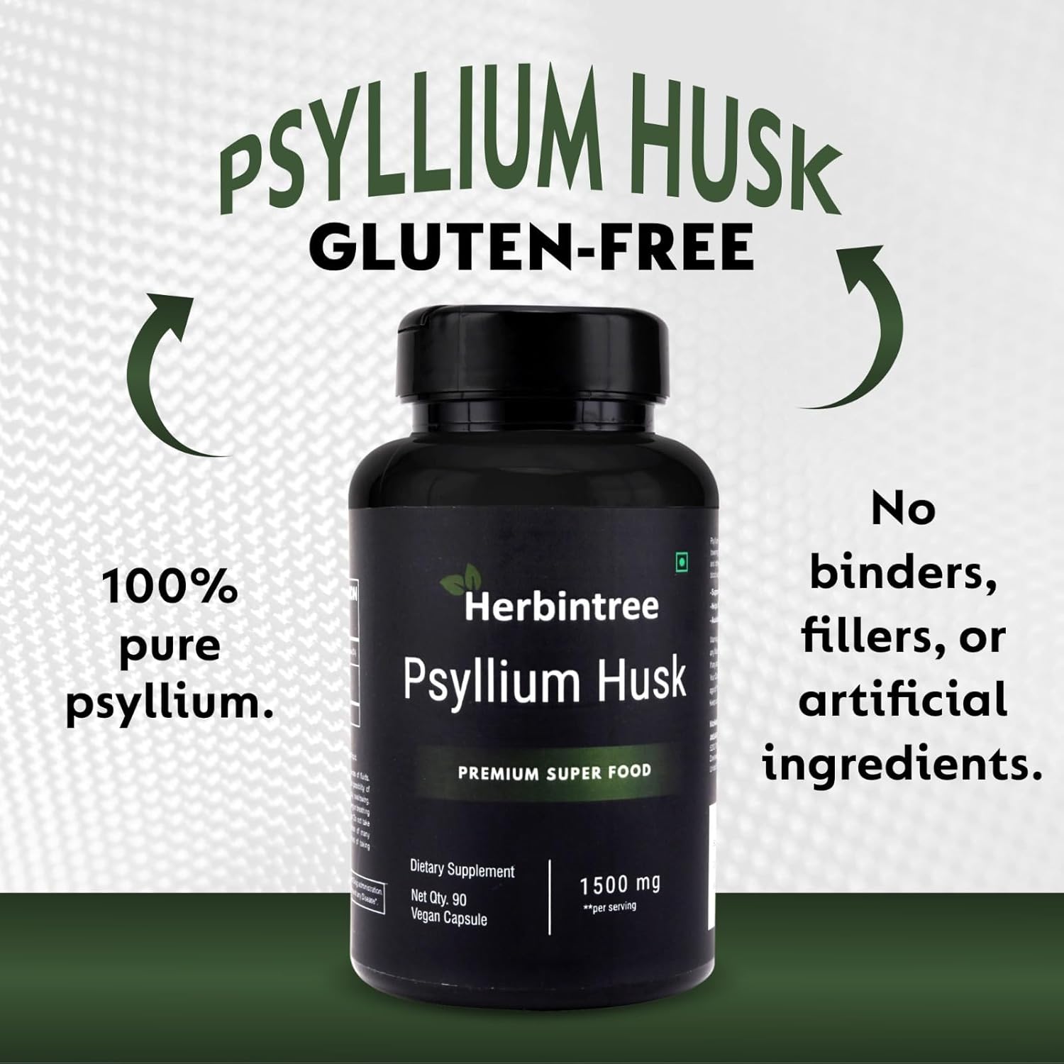 Organic Psyllium Husk Capsules 1500mg | High Fiber Supplement for Digestive Health, Gut Cleanse & Bowel Regularity | Gluten-Free, Non-GMO, Vegan, 90 Capsules - Image 6