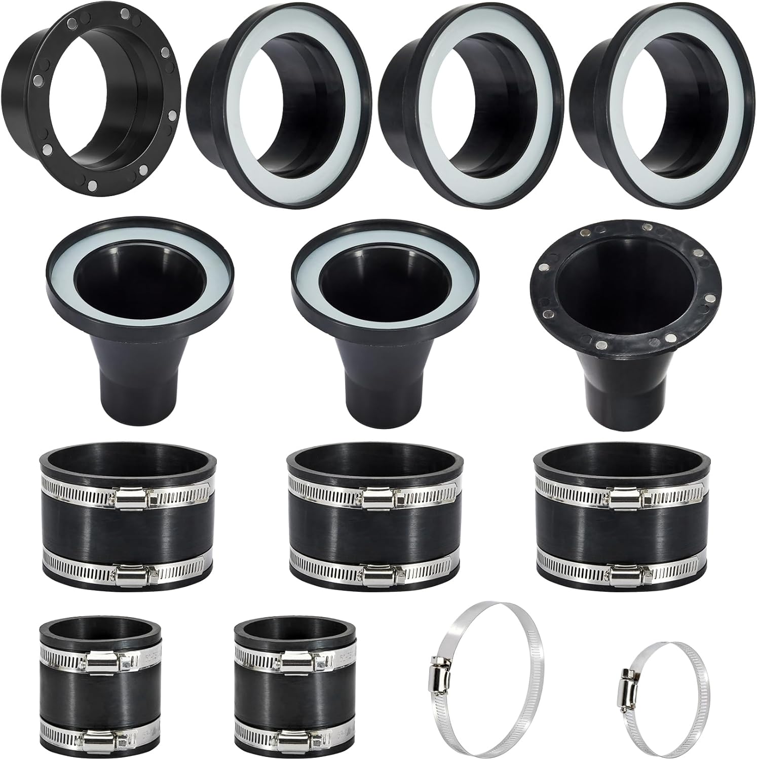 Magnetic Dust Collection Fittings for 4" & 2.5" Dust Collectors Woodwork Shop Vacuum Hose, Two-to-Multi Magnetic Dust Collector System Quickly Connect Hose to Machinery Ports