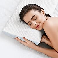 Vista 7 de ZAMAT Almohada de espuma viscoelástica para aliviar el dolor de cuello, almohada cervical ergonómica ajustable para dormir, almohada ortopédica