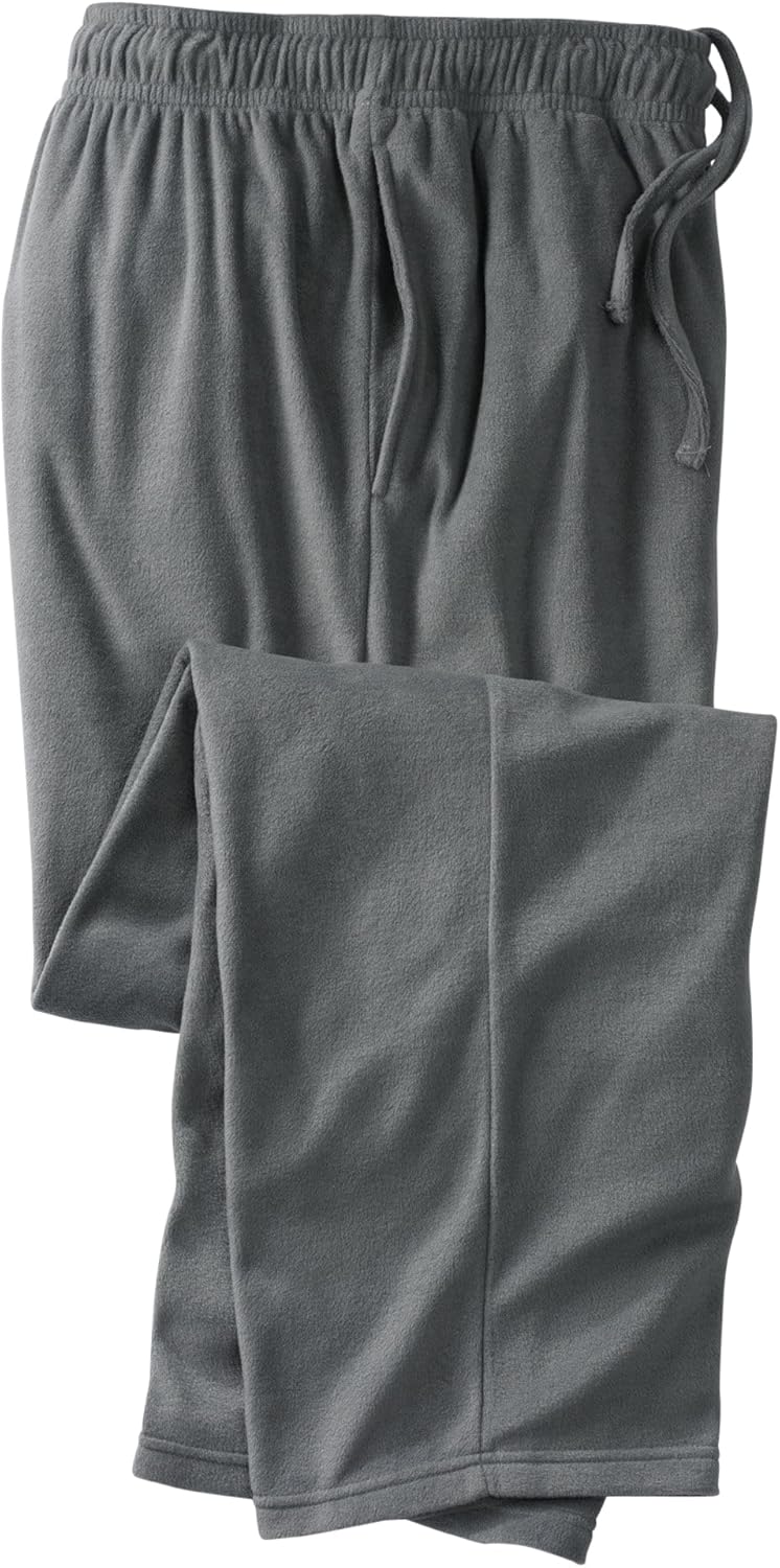 KingSize Men's Big & Tall Solid Microfleece Pajama Pants
