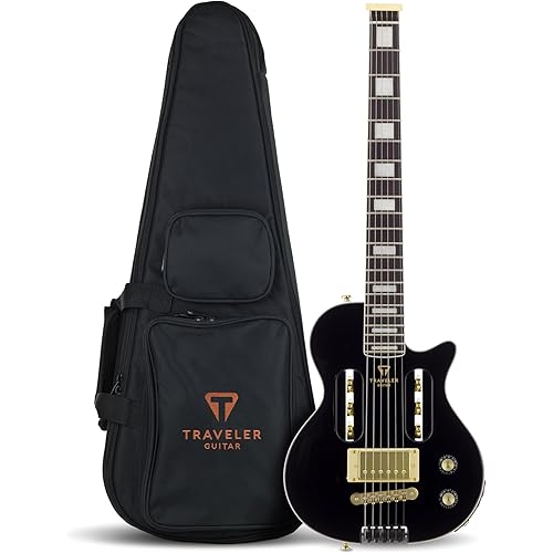 Traveler Guitar Electric Guitar 6 String EG-1 Custom (Gloss Black), Right, (EG1C BKG)