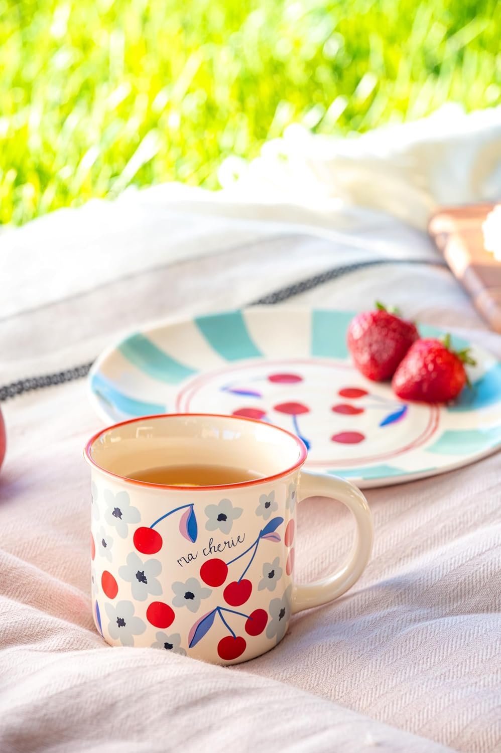 Karma, 14 oz New Bone China Camp Mug - Cute Coffee and Tea Mug - New Bone China Coffee Mugs for Women and Men, Orange - Image 6