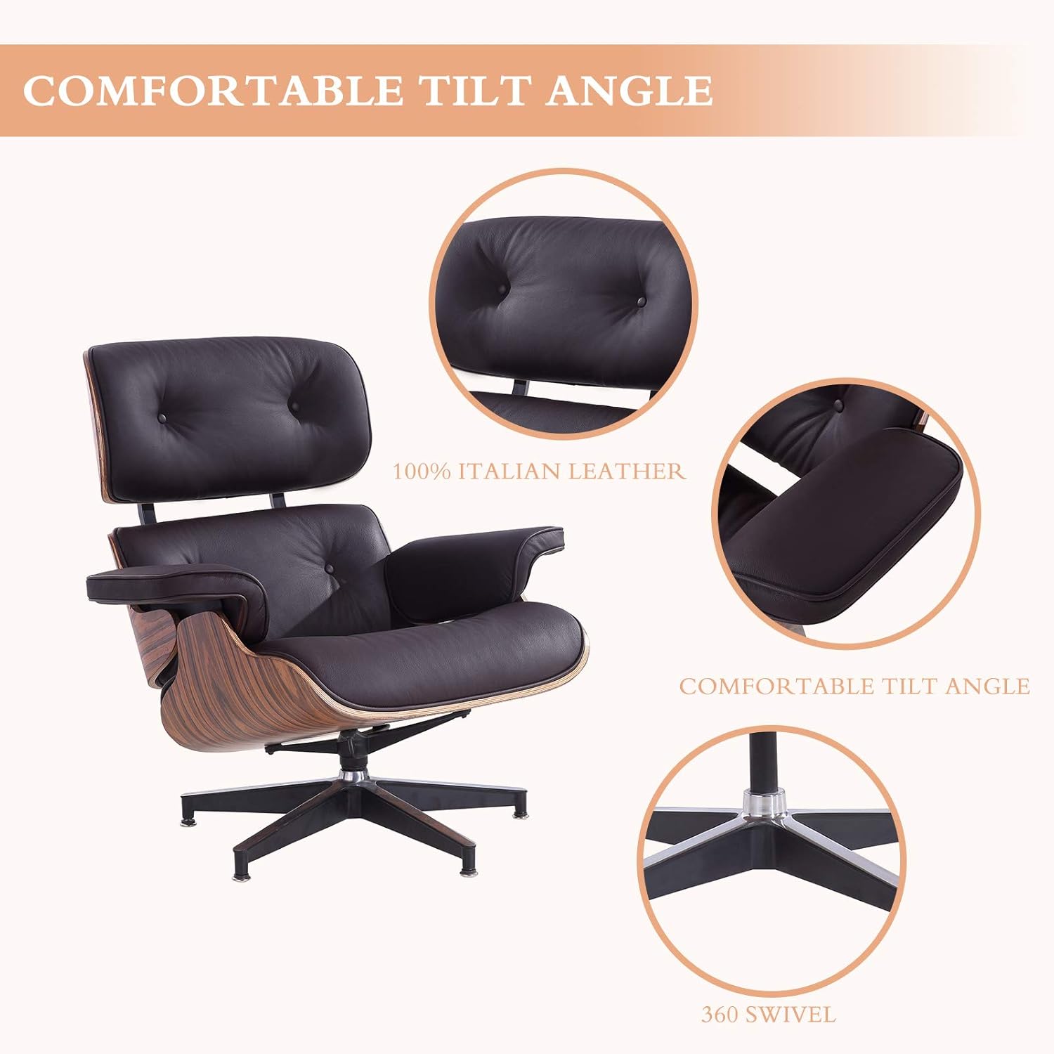 Buy Mecor Lounge Chair With Ottoman